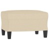 Fauteuil avec repose-pied Crème 60 cm Tissu 