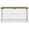 Banc de jardin design gabion 83x44x42 cm bois de pin imprégné 