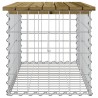 Banc de jardin design gabion 83x44x42 cm bois de pin imprégné 