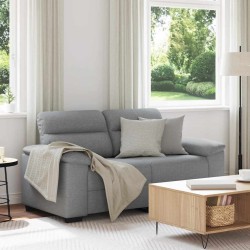 Canapé à 2 places gris clair 120 cm tissu 