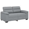 Canapé à 2 places gris clair 120 cm tissu 