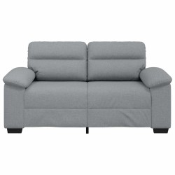 Canapé à 2 places gris clair 120 cm tissu 