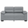 Canapé à 2 places gris clair 120 cm tissu 