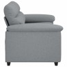 Canapé à 2 places gris clair 120 cm tissu 