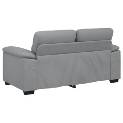 Canapé à 2 places gris clair 120 cm tissu 