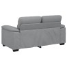 Canapé à 2 places gris clair 120 cm tissu 