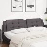 Coussin de tête de lit gris 200 cm similicuir 