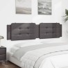 Coussin de tête de lit gris 200 cm similicuir 