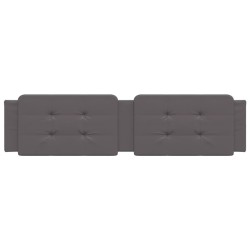 Coussin de tête de lit gris 200 cm similicuir 