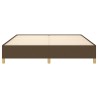 Cadre de lit sans matelas marron foncé 180x200 cm tissu 