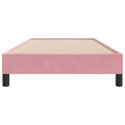 Cadre de lit sans matelas rose 100x210 cm velours 