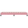 Cadre de lit sans matelas rose 100x210 cm velours 