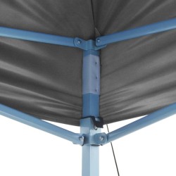 Tente de réception escamotable avec 2 parois 3x3 m Anthracite 