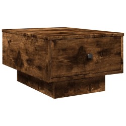 Table basse chêne fumé 60x45x31 cm bois d'ingénierie 