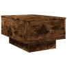Table basse chêne fumé 60x45x31 cm bois d'ingénierie 