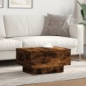 Table basse chêne fumé 60x45x31 cm bois d'ingénierie 