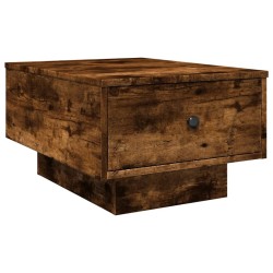 Table basse chêne fumé 60x45x31 cm bois d'ingénierie 