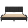 Cadre de lit sans matelas noir 140x190 cm velours 