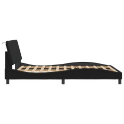 Cadre de lit sans matelas noir 140x190 cm velours 