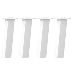 Pieds de table basse 4 pièces Blanc 42 cm Acier 