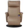 Fauteuil inclinable de massage repose-pieds cappuccino 