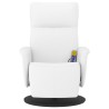 Fauteuil inclinable de massage repose-pieds blanc similicuir 