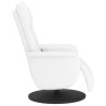 Fauteuil inclinable de massage repose-pieds blanc similicuir 