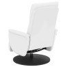 Fauteuil inclinable de massage repose-pieds blanc similicuir 