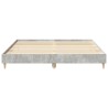 Cadre de lit sans matelas gris béton 160x200 cm bois ingénierie 