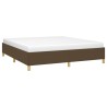 Cadre de lit sans matelas marron foncé 180x200 cm tissu 