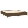 Cadre de lit sans matelas marron foncé 180x200 cm tissu 
