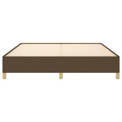 Cadre de lit sans matelas marron foncé 180x200 cm tissu 