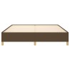 Cadre de lit sans matelas marron foncé 180x200 cm tissu 