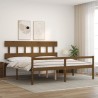Lit pour personne âgée sans matelas 200x200 cm bois massif 
