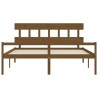 Lit pour personne âgée sans matelas 200x200 cm bois massif 