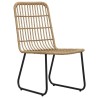 Chaises de jardin lot de 2 Résine tressée Chêne 