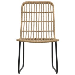 Chaises de jardin lot de 2 Résine tressée Chêne 