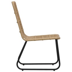 Chaises de jardin lot de 2 Résine tressée Chêne 