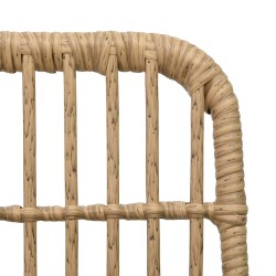 Chaises de jardin lot de 2 Résine tressée Chêne 