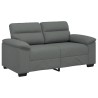 Canapé à 2 places gris foncé 120 cm tissu 