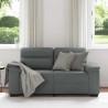 Canapé à 2 places gris foncé 120 cm tissu 
