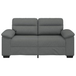 Canapé à 2 places gris foncé 120 cm tissu 