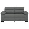 Canapé à 2 places gris foncé 120 cm tissu 