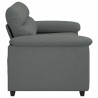 Canapé à 2 places gris foncé 120 cm tissu 