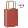Sacs en papier 250 pcs avec poignées rouge 15x8x21 cm 