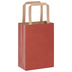 Sacs en papier 250 pcs avec poignées rouge 15x8x21 cm 