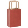 Sacs en papier 250 pcs avec poignées rouge 15x8x21 cm 
