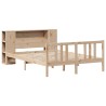 Lit bibliothèque sans matelas 120x200 cm bois de pin massif 