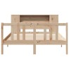 Lit bibliothèque sans matelas 120x200 cm bois de pin massif 