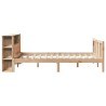 Lit bibliothèque sans matelas 120x200 cm bois de pin massif 